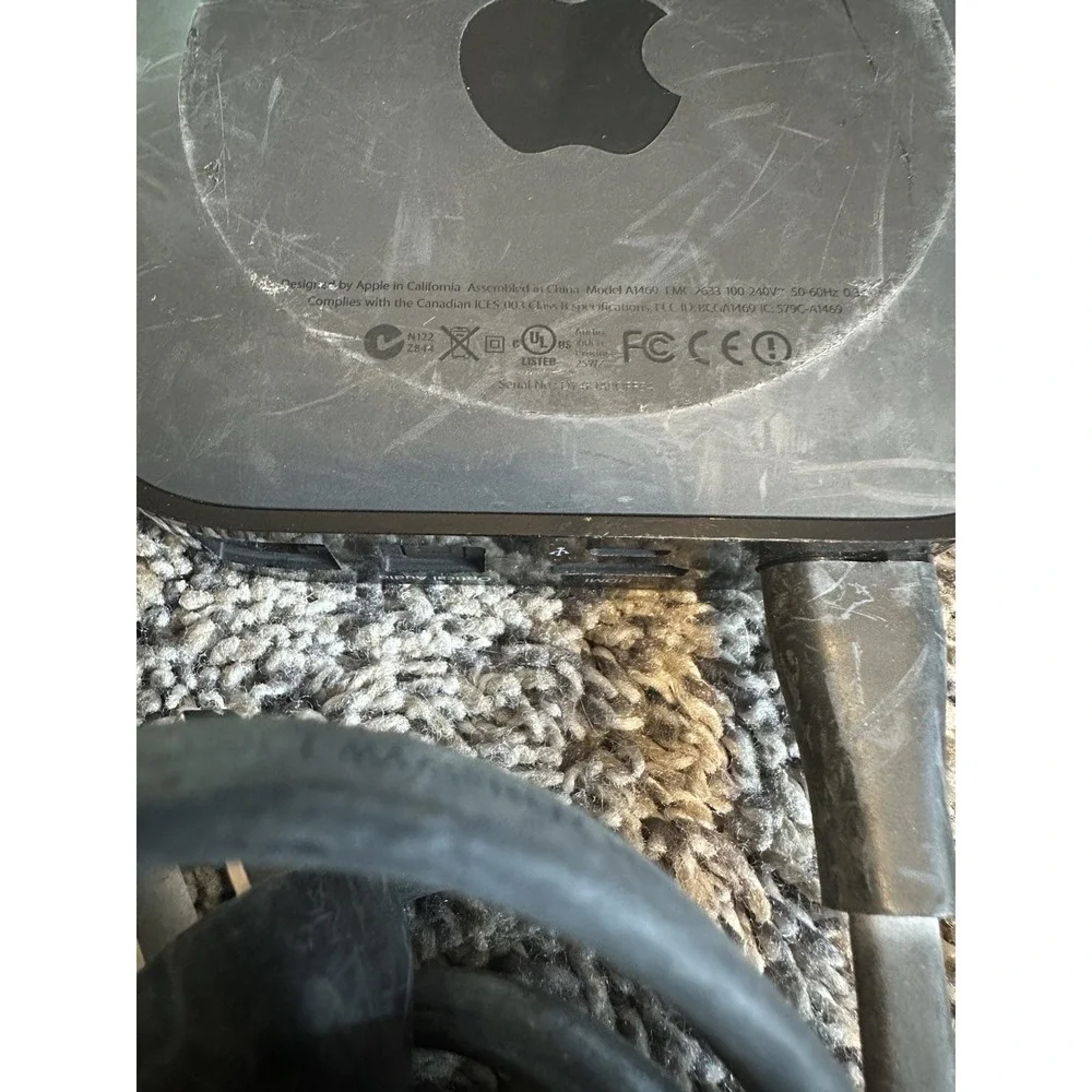 Apple TV 3rd Generation Model A1469 W/ Power Cable No Remote